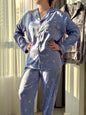 Set Pyjama Femme Classique Satiné Et Fluide